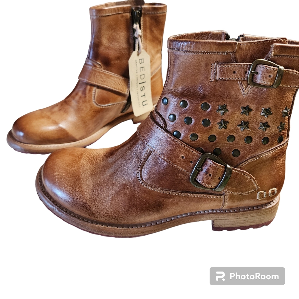 Bedstu Whacky II NIB Size 8  Tan Dip Dye Color